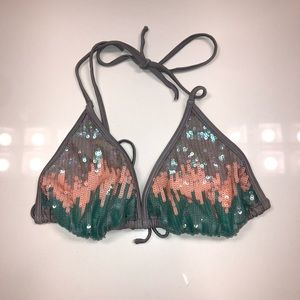 Sequin Bikini Top